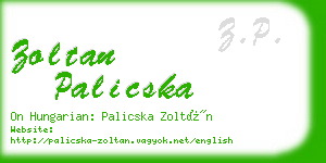 zoltan palicska business card